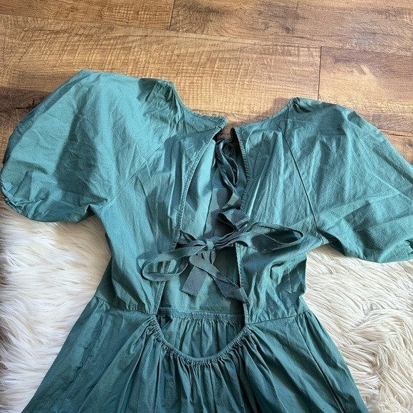 PETER SOM Green Puff Sleeve Dress - Picture 8 of 8